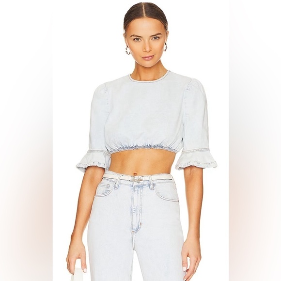 0307 - WEWOREWHAT Cropped Denim Top $49 - Picture 5 of 8